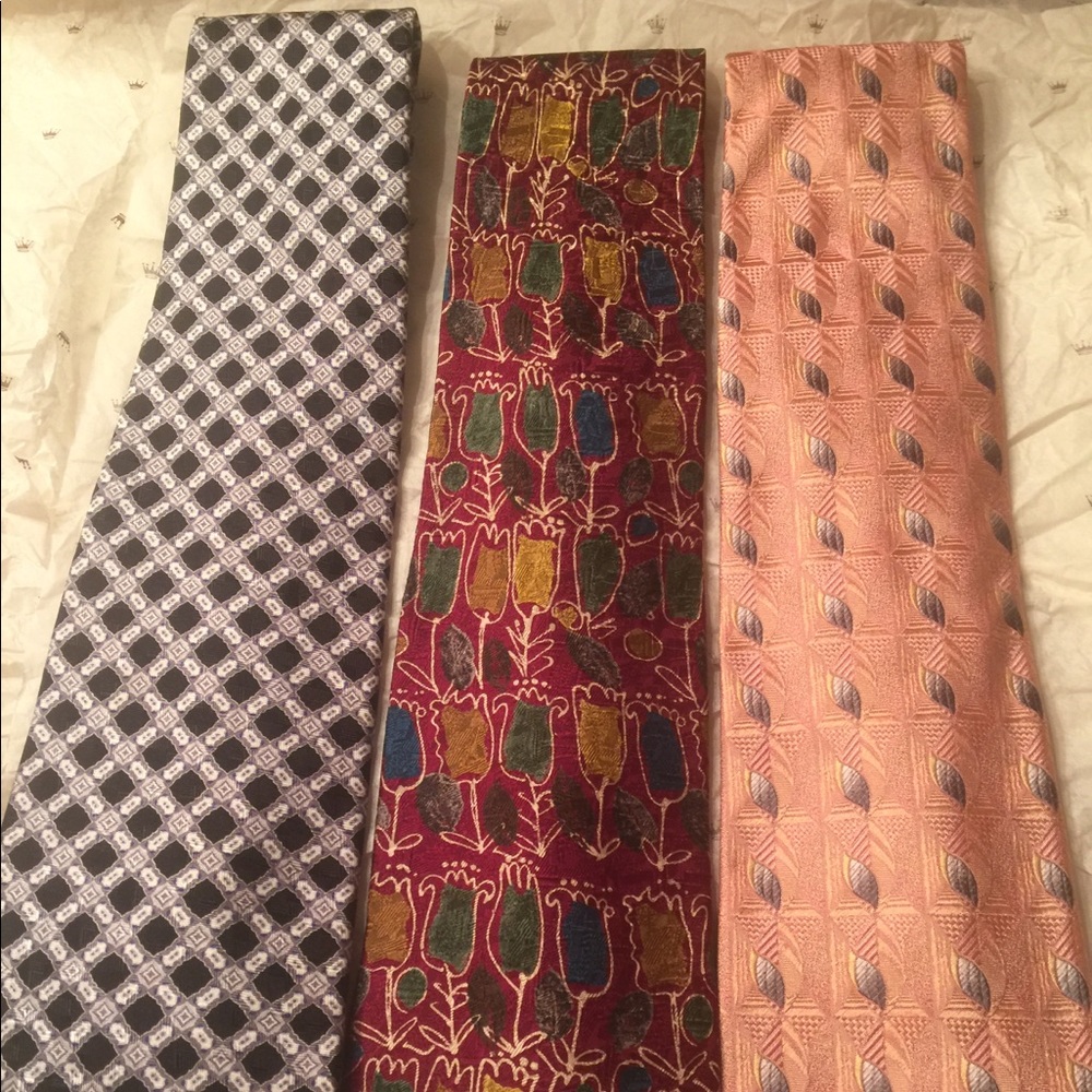 1 Stephano Ricci & 2 Zegna neck ties